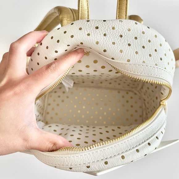 NWOT RARE Loungefly Disney Parks OG Heart Logo Small World White Mini Backpack - Picture 3 of 3